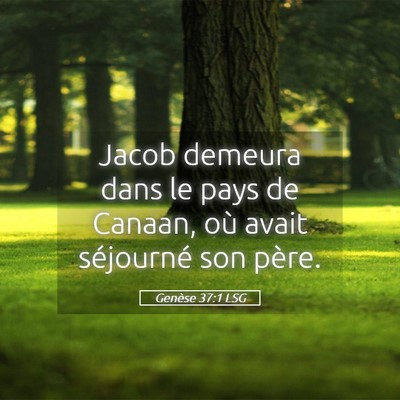 Picture 05 - Genèse 37:1 LSG - Jacob demeura dans le pays de Canaan, où avait - Bible Verse Picture