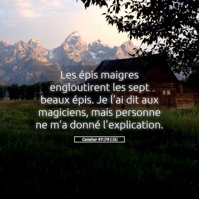 Picture 05 - Genèse 41:24 LSG - Les épis maigres engloutirent les sept beaux - Bible Verse Picture