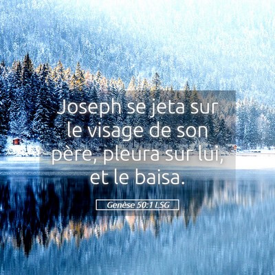 Picture 05 - Genèse 50:1 LSG - Joseph se jeta sur le visage de son père, pleura - Bible Verse Picture