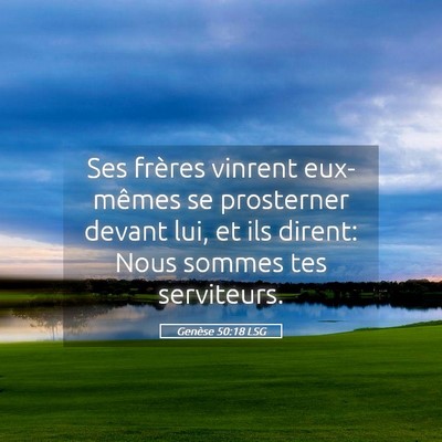 Picture 05 - Genèse 50:18 LSG - Ses frères vinrent eux-mêmes se prosterner - Bible Verse Picture