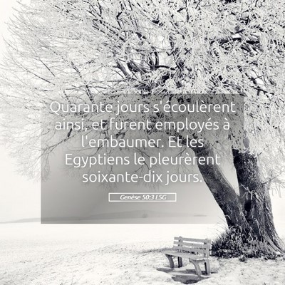 Picture 05 - Genèse 50:3 LSG - Quarante jours s'écoulèrent ainsi, et furent - Bible Verse Picture
