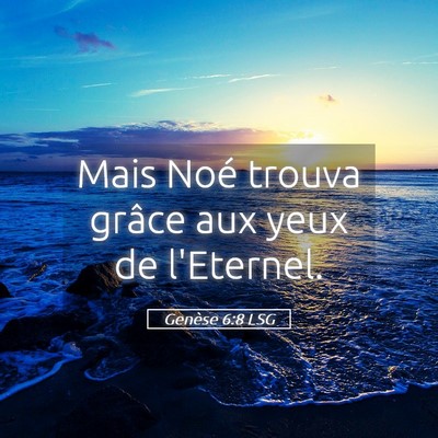 Picture 05 - Genèse 6:8 LSG - Mais Noé trouva grâce aux yeux de - Bible Verse Picture