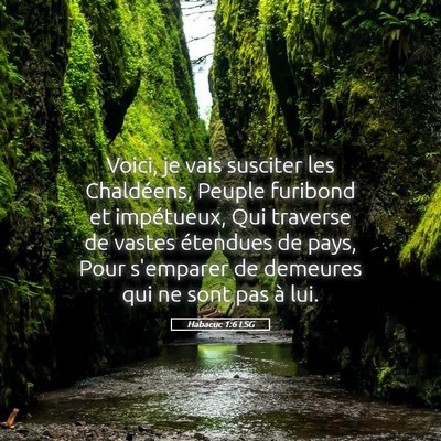 Picture 05 - Habacuc 1:6 LSG - Voici, je vais susciter les Chaldéens, Peuple - Bible Verse Picture