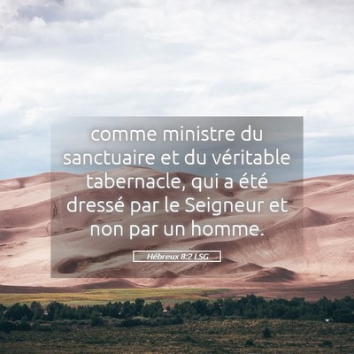 Picture 05 - Hébreux 8:2 LSG - comme ministre du sanctuaire et du véritable - Bible Verse Picture