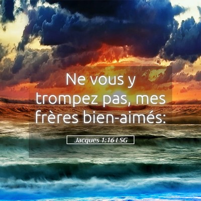 Picture 05 - Jacques 1:16 LSG - Ne vous y trompez pas, mes frères - Bible Verse Picture