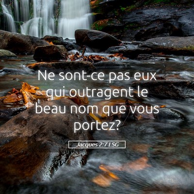 Picture 05 - Jacques 2:7 LSG - Ne sont-ce pas eux qui outragent le beau nom que - Bible Verse Picture