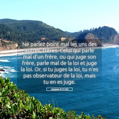 Picture 05 - Jacques 4:11 LSG - Ne parlez point mal les uns des autres, frères. - Bible Verse Picture