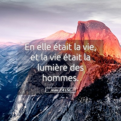 Picture 05 - Jean 1:4 LSG - En elle était la vie, et la vie était la - Bible Verse Picture