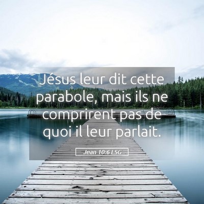 Picture 05 - Jean 10:6 LSG - Jésus leur dit cette parabole, mais ils ne - Bible Verse Picture