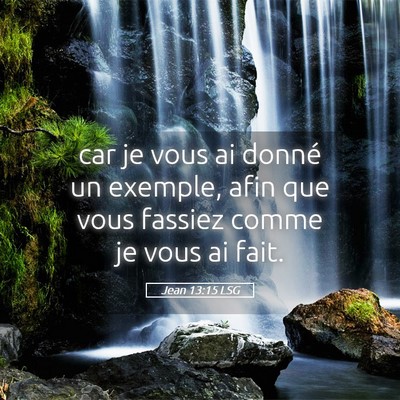 Picture 05 - Jean 13:15 LSG - car je vous ai donné un exemple, afin que vous - Bible Verse Picture
