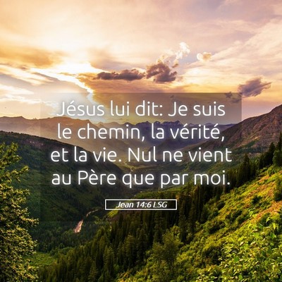 Picture 05 - Jean 14:6 LSG - Jésus lui dit: Je suis le chemin, la vérité, - Bible Verse Picture