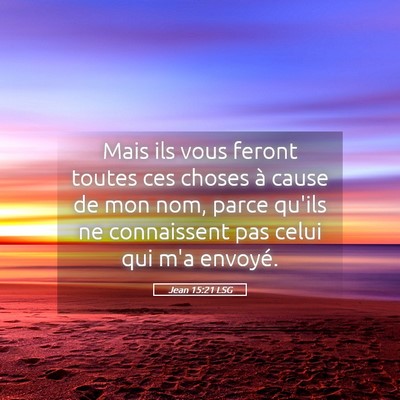 Picture 05 - Jean 15:21 LSG - Mais ils vous feront toutes ces choses à cause - Bible Verse Picture