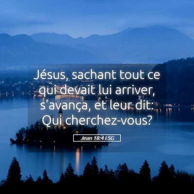 Picture 05 - Jean 18:4 LSG - Jésus, sachant tout ce qui devait lui arriver, - Bible Verse Picture
