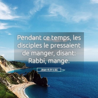 Picture 05 - Jean 4:31 LSG - Pendant ce temps, les disciples le pressaient de - Bible Verse Picture