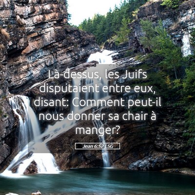 Picture 05 - Jean 6:52 LSG - Là-dessus, les Juifs disputaient entre eux, - Bible Verse Picture