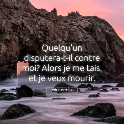 Picture 05 - Job 13:19 LSG - Quelqu'un disputera-t-il contre moi? Alors je me - Bible Verse Picture