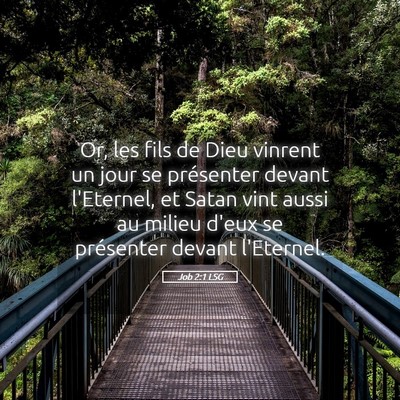 Picture 05 - Job 2:1 LSG - Or, les fils de Dieu vinrent un jour se - Bible Verse Picture