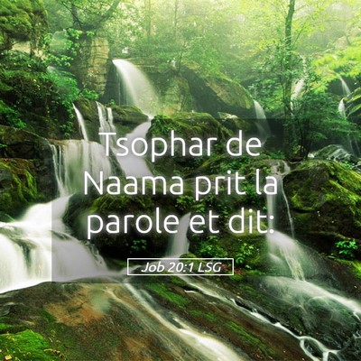 Picture 05 - Job 20:1 LSG - Tsophar de Naama prit la parole et - Bible Verse Picture