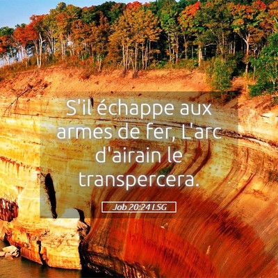 Picture 05 - Job 20:24 LSG - S'il échappe aux armes de fer, L'arc d'airain le - Bible Verse Picture