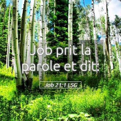 Picture 05 - Job 21:1 LSG - Job prit la parole et - Bible Verse Picture