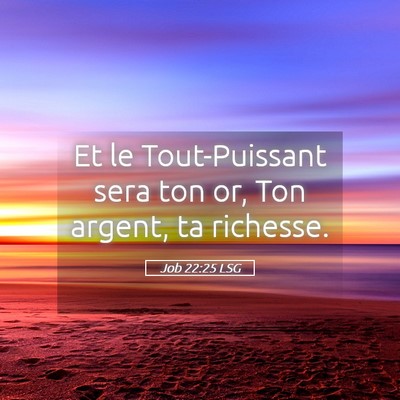 Picture 05 - Job 22:25 LSG - Et le Tout-Puissant sera ton or, Ton argent, ta - Bible Verse Picture