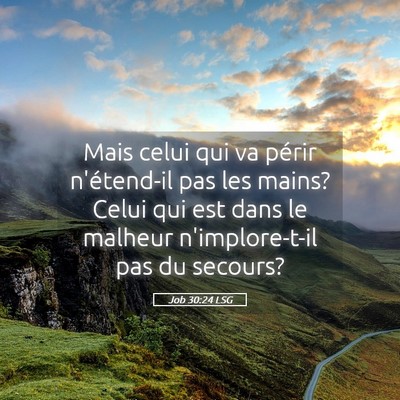 Picture 05 - Job 30:24 LSG - Mais celui qui va périr n'étend-il pas les - Bible Verse Picture