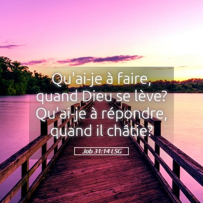 Picture 05 - Job 31:14 LSG - Qu'ai-je à faire, quand Dieu se lève? Qu'ai-je - Bible Verse Picture