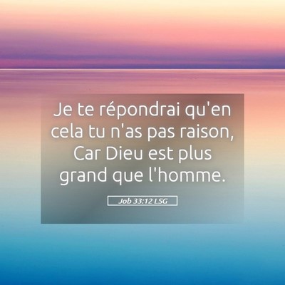 Picture 05 - Job 33:12 LSG - Je te répondrai qu'en cela tu n'as pas raison, - Bible Verse Picture