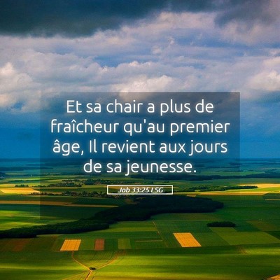 Picture 05 - Job 33:25 LSG - Et sa chair a plus de fraîcheur qu'au premier - Bible Verse Picture