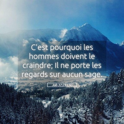 Picture 05 - Job 37:24 LSG - C'est pourquoi les hommes doivent le craindre; Il - Bible Verse Picture