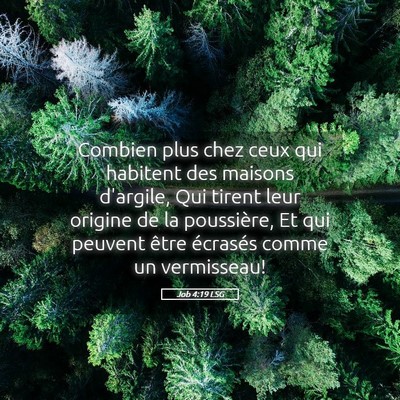 Picture 05 - Job 4:19 LSG - Combien plus chez ceux qui habitent des maisons - Bible Verse Picture