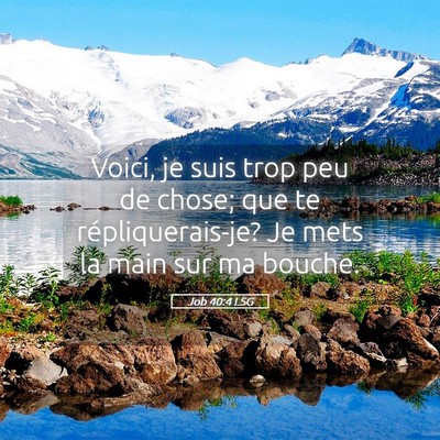 Picture 05 - Job 40:4 LSG - Voici, je suis trop peu de chose; que te - Bible Verse Picture