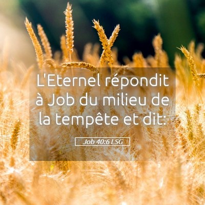 Picture 05 - Job 40:6 LSG - L'Eternel répondit à Job du milieu de la - Bible Verse Picture