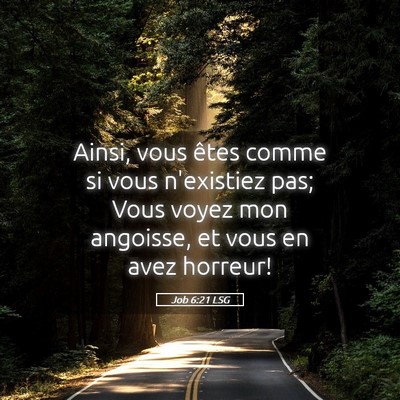 Picture 05 - Job 6:21 LSG - Ainsi, vous êtes comme si vous n'existiez pas; - Bible Verse Picture
