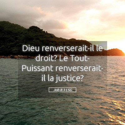 Picture 05 - Job 8:3 LSG - Dieu renverserait-il le droit? Le Tout-Puissant - Bible Verse Picture