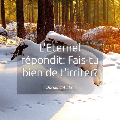 Picture 05 - Jonas 4:4 LSG - L'Eternel répondit: Fais-tu bien de - Bible Verse Picture