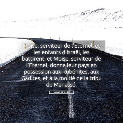 Picture 05 - Josué 12:6 LSG - Moïse, serviteur de l'Eternel, et les enfants - Bible Verse Picture