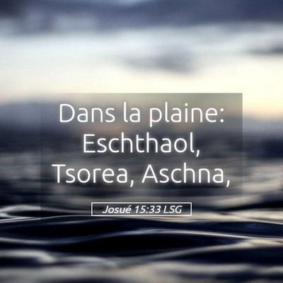 Picture 05 - Josué 15:33 LSG - Dans la plaine: Eschthaol, Tsorea, - Bible Verse Picture