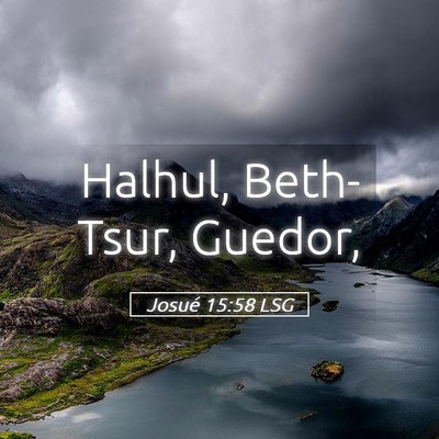 Picture 05 - Josué 15:58 LSG - Halhul, Beth-Tsur, - Bible Verse Picture