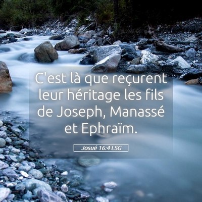 Picture 05 - Josué 16:4 LSG - C'est là que reçurent leur héritage les fils - Bible Verse Picture