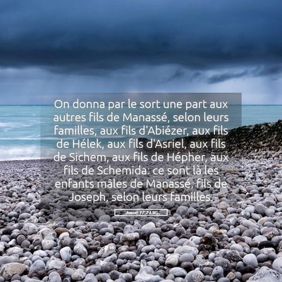 Picture 05 - Josué 17:2 LSG - On donna par le sort une part aux autres fils de - Bible Verse Picture