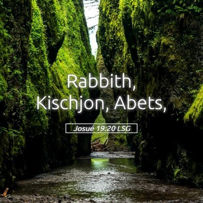 Picture 05 - Josué 19:20 LSG - Rabbith, Kischjon, - Bible Verse Picture