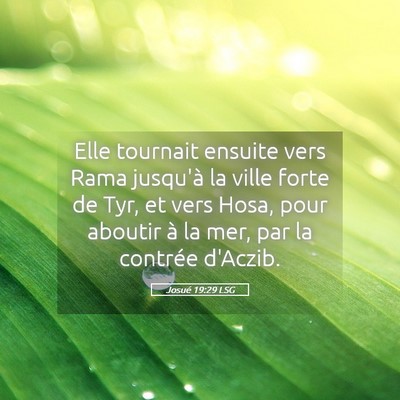 Picture 05 - Josué 19:29 LSG - Elle tournait ensuite vers Rama jusqu'à la ville - Bible Verse Picture