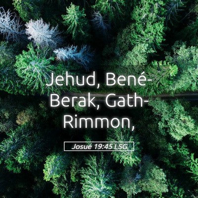 Picture 05 - Josué 19:45 LSG - Jehud, Bené-Berak, - Bible Verse Picture