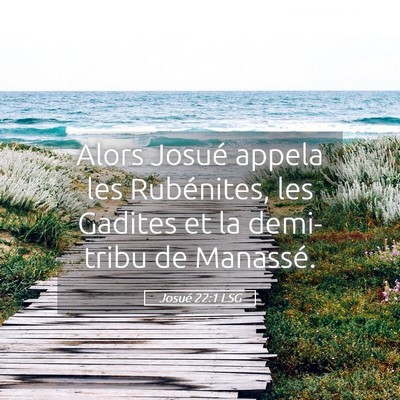 Picture 05 - Josué 22:1 LSG - Alors Josué appela les Rubénites, les Gadites - Bible Verse Picture