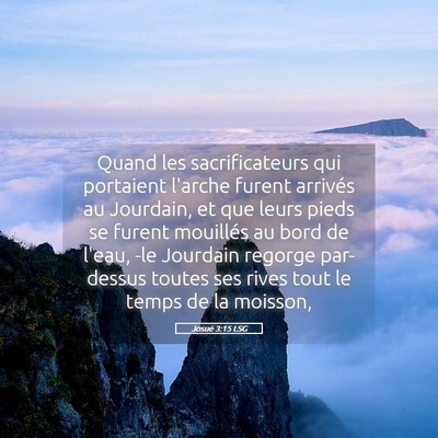 Picture 05 - Josué 3:15 LSG - Quand les sacrificateurs qui portaient l'arche - Bible Verse Picture