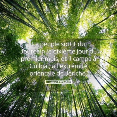 Picture 05 - Josué 4:19 LSG - Le peuple sortit du Jourdain le dixième jour du - Bible Verse Picture