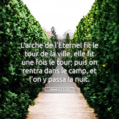 Picture 05 - Josué 6:11 LSG - L'arche de l'Eternel fit le tour de la ville, - Bible Verse Picture