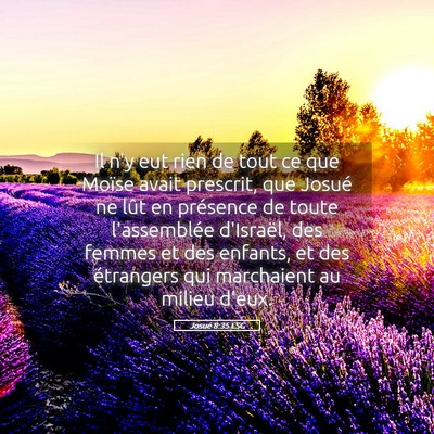 Picture 05 - Josué 8:35 LSG - Il n'y eut rien de tout ce que Moïse avait - Bible Verse Picture
