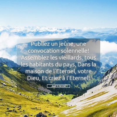 Picture 05 - Joël 1:14 LSG - Publiez un jeûne, une convocation solennelle! - Bible Verse Picture
